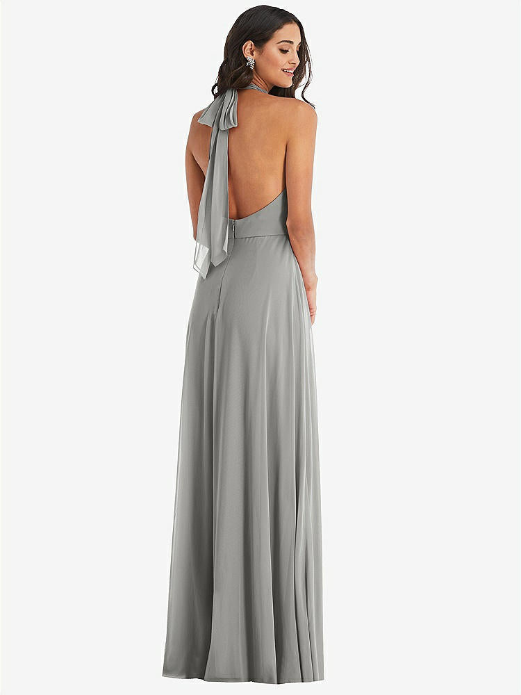 【STYLE: 1545】High Neck Halter Backless Maxi Dress【COLOR: Chelsea Gray】