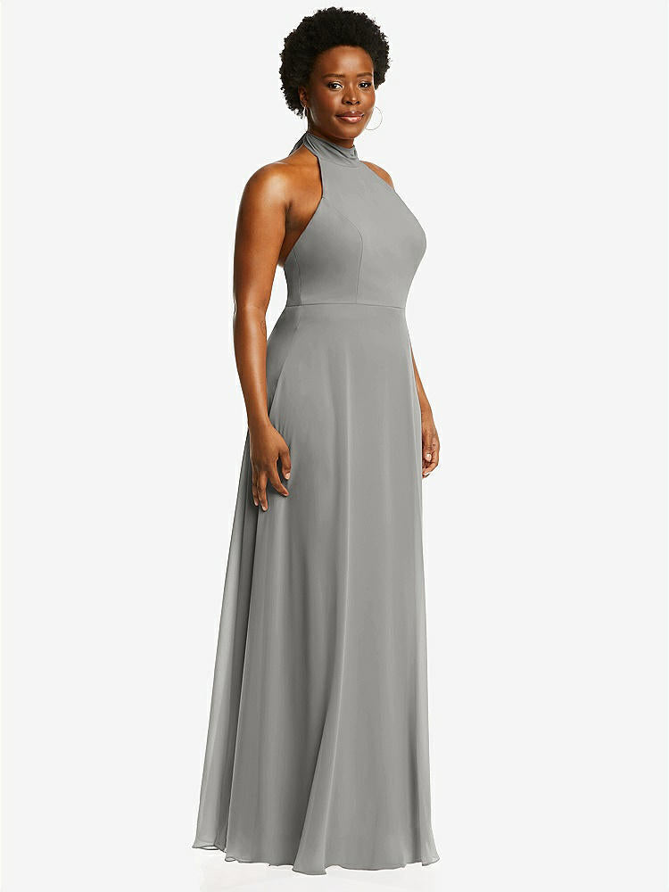 【STYLE: 1545】High Neck Halter Backless Maxi Dress【COLOR: Chelsea Gray】