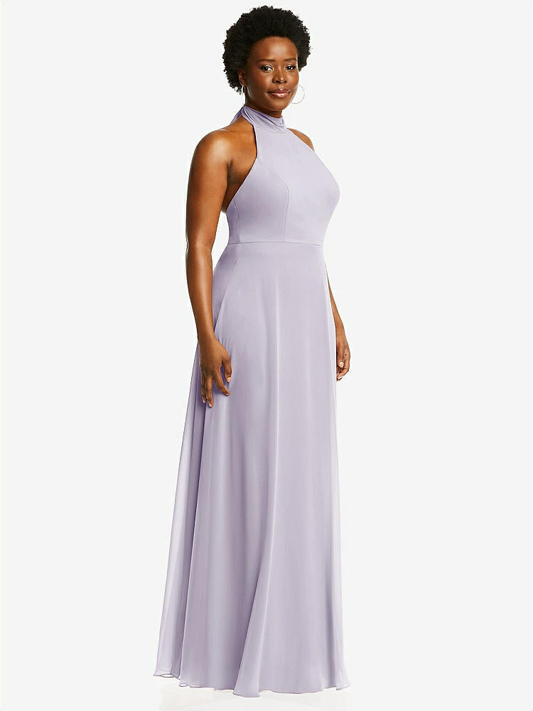 【STYLE: 1545】High Neck Halter Backless Maxi Dress【COLOR: Moondance】