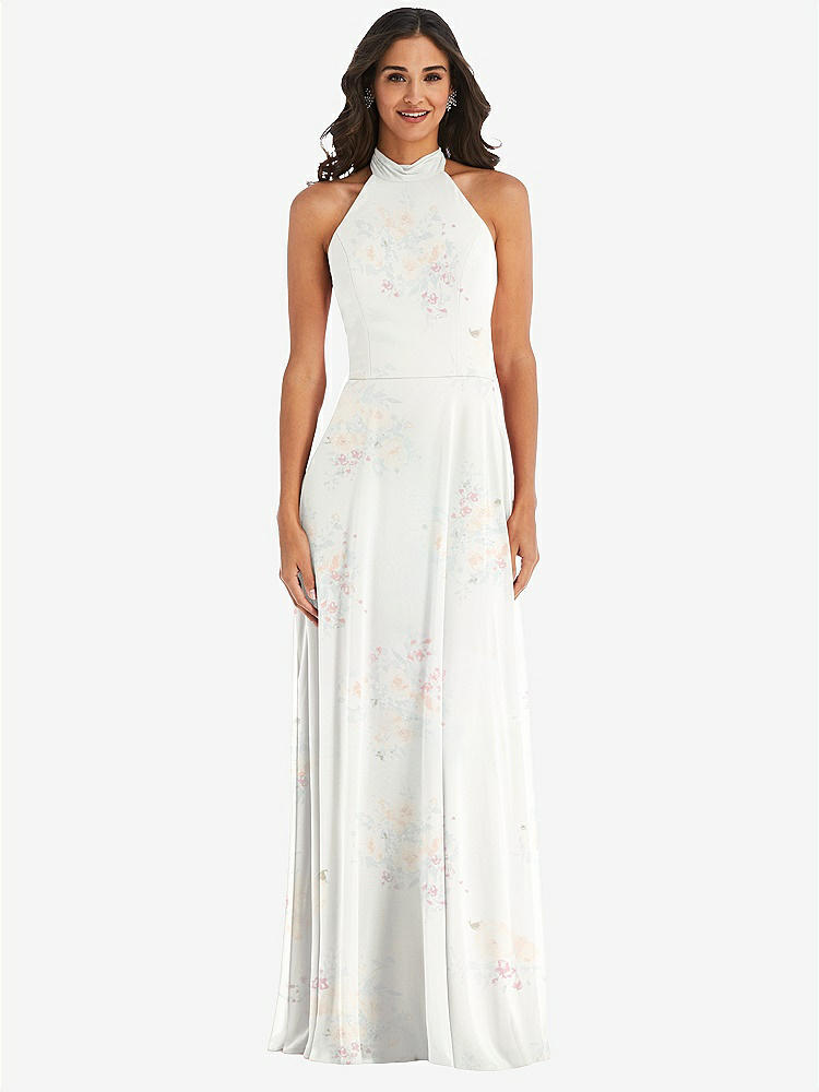 【STYLE: 1545】High Neck Halter Backless Maxi Dress【COLOR: Spring Fling】