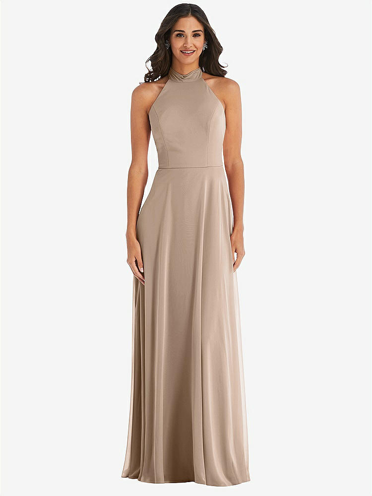 【NEW】【STYLE: 1545】高 首 ホルター バックレス マキシ ドレス【COLOR: Topaz】【SIZE: 00-30W】