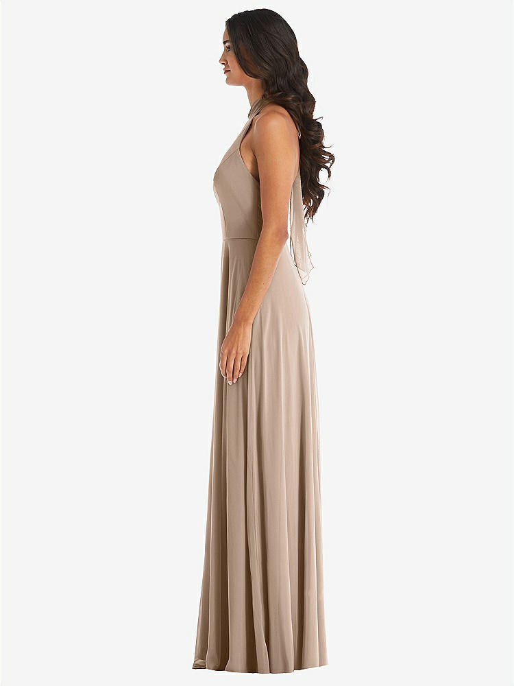 【NEW】【STYLE: 1545】高 首 ホルター バックレス マキシ ドレス【COLOR: Topaz】【SIZE: 00-30W】