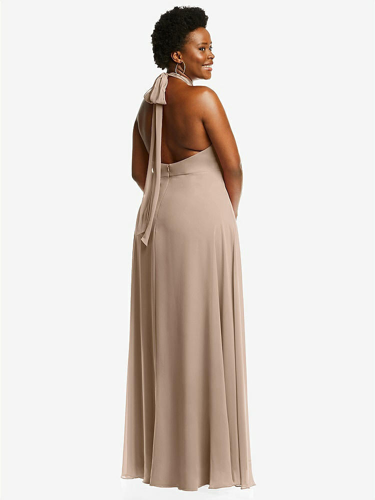 【NEW】【STYLE: 1545】高 首 ホルター バックレス マキシ ドレス【COLOR: Topaz】【SIZE: 00-30W】