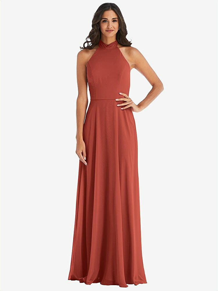 【NEW】【STYLE: 1545】高 首 ホルター バックレス マキシ ドレス【COLOR: Amber Sunset】【SIZE: 00-30W】