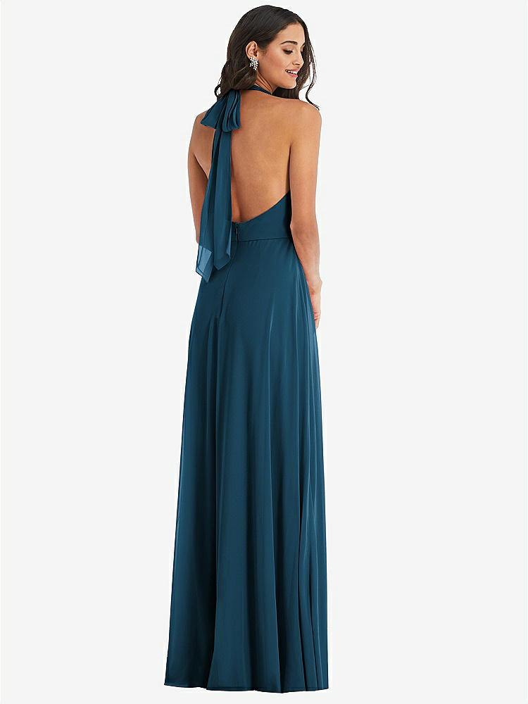 【NEW】【STYLE: 1545】高 首 ホルター バックレス マキシ ドレス【COLOR: Atlantic Blue】【SIZE: 00-30W】