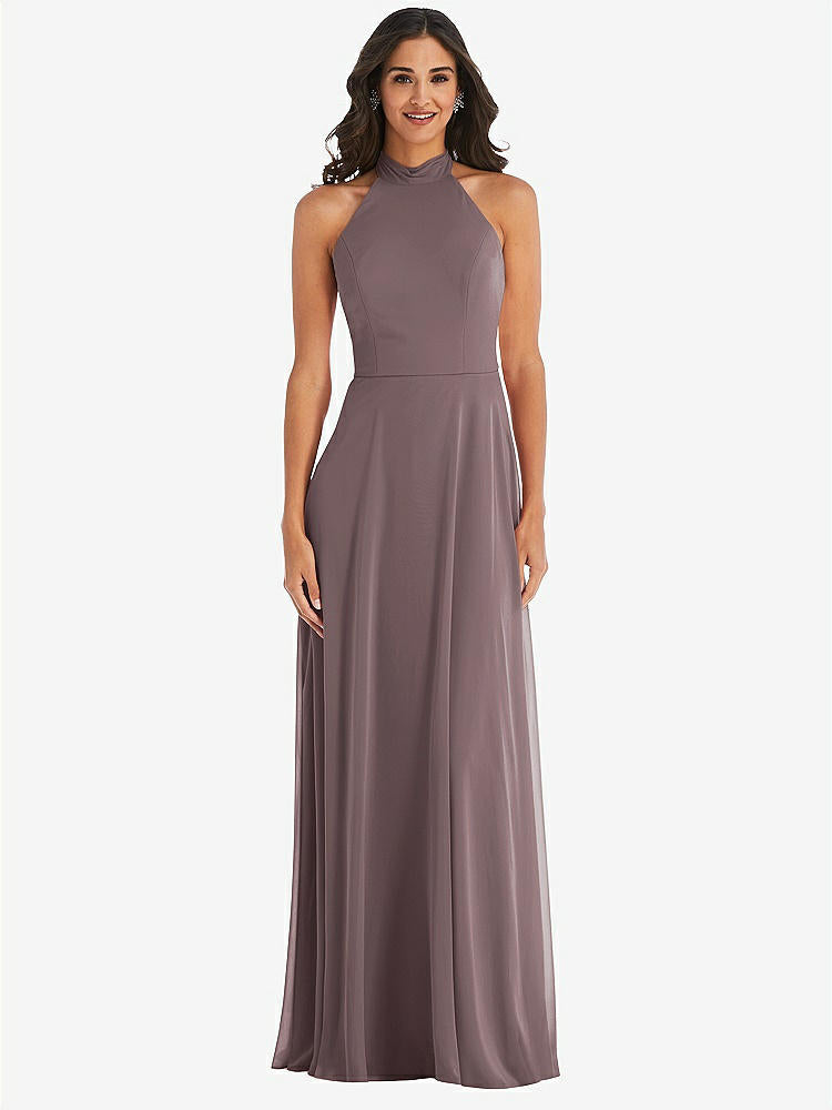 【NEW】【STYLE: 1545】高 首 ホルター バックレス マキシ ドレス【COLOR: French Truffle】【SIZE: 00-30W】