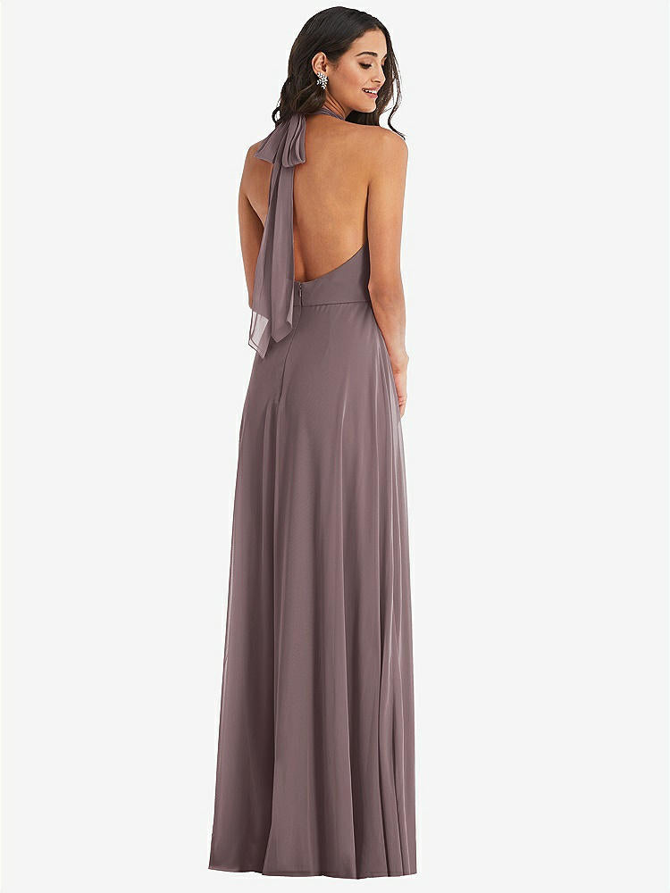 【NEW】【STYLE: 1545】高 首 ホルター バックレス マキシ ドレス【COLOR: French Truffle】【SIZE: 00-30W】