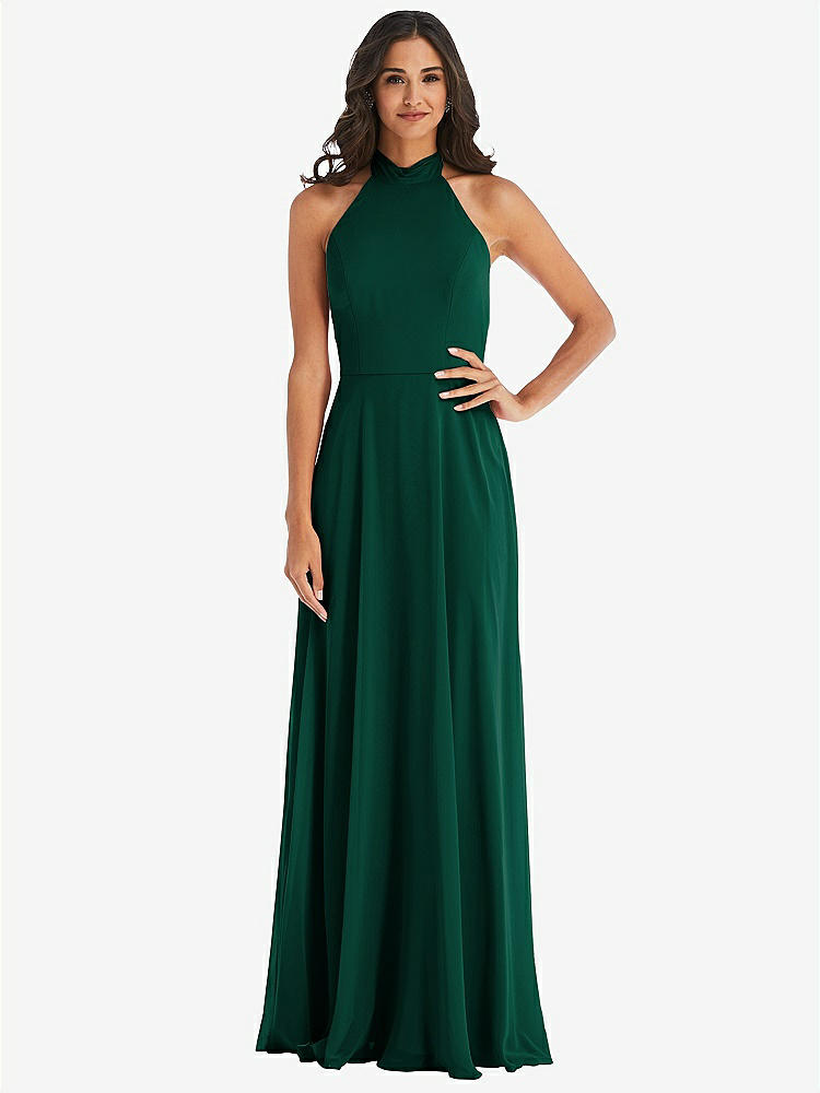 【NEW】【STYLE: 1545】高 首 ホルター バックレス マキシ ドレス【COLOR: Hunter Green】【SIZE: 00-30W】