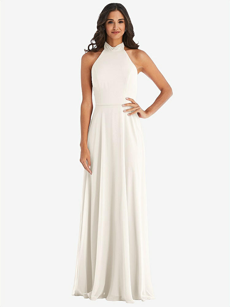 【NEW】【STYLE: 1545】高 首 ホルター バックレス マキシ ドレス【COLOR: Ivory】【SIZE: 00-30W】