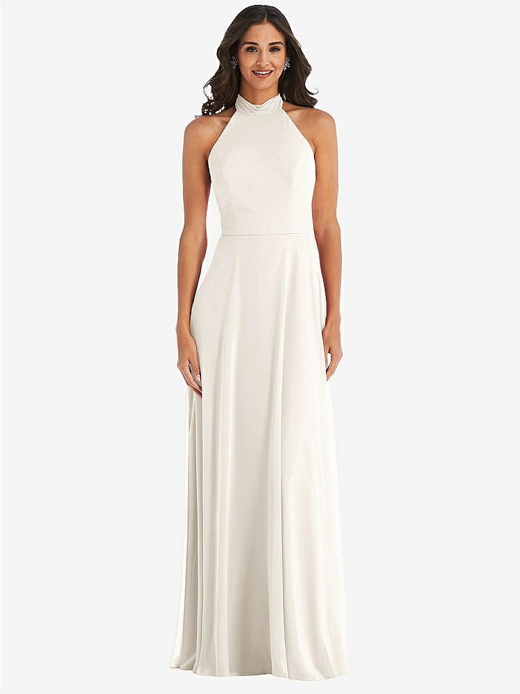 【NEW】【STYLE: 1545】高 首 ホルター バックレス マキシ ドレス【COLOR: Ivory】【SIZE: 00-30W】