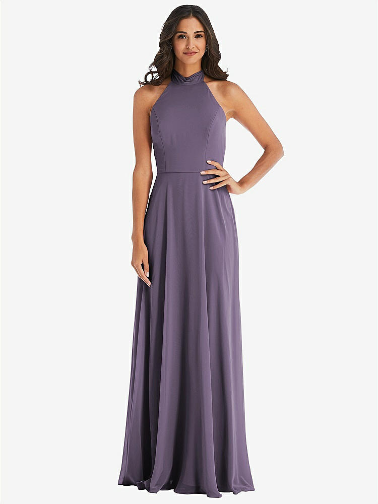 【STYLE: 1545】High Neck Halter Backless Maxi Dress【COLOR: Lavender】
