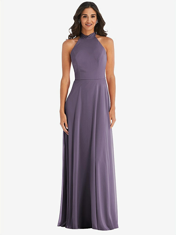 【STYLE: 1545】High Neck Halter Backless Maxi Dress【COLOR: Lavender】