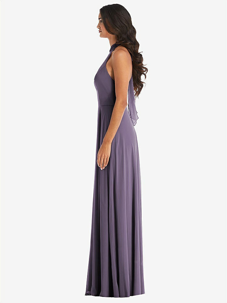 【STYLE: 1545】High Neck Halter Backless Maxi Dress【COLOR: Lavender】
