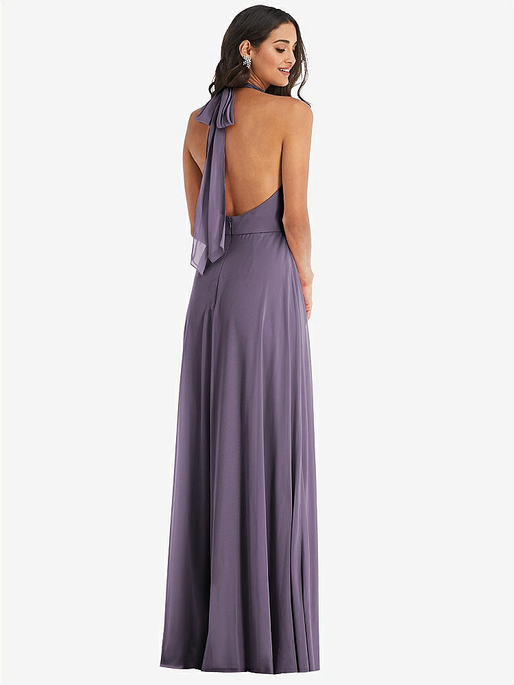 【STYLE: 1545】High Neck Halter Backless Maxi Dress【COLOR: Lavender】