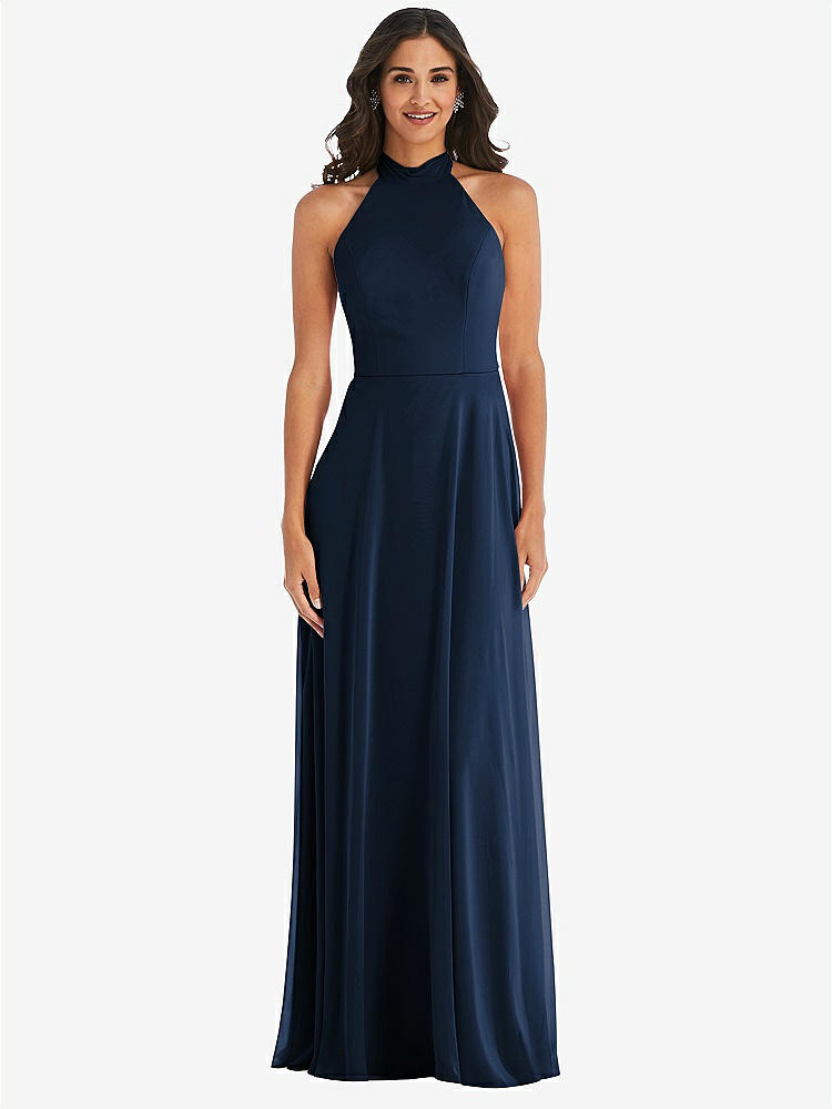 【STYLE: 1545】High Neck Halter Backless Maxi Dress【COLOR: Midnight Navy】