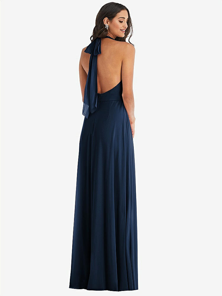 【STYLE: 1545】High Neck Halter Backless Maxi Dress【COLOR: Midnight Navy】