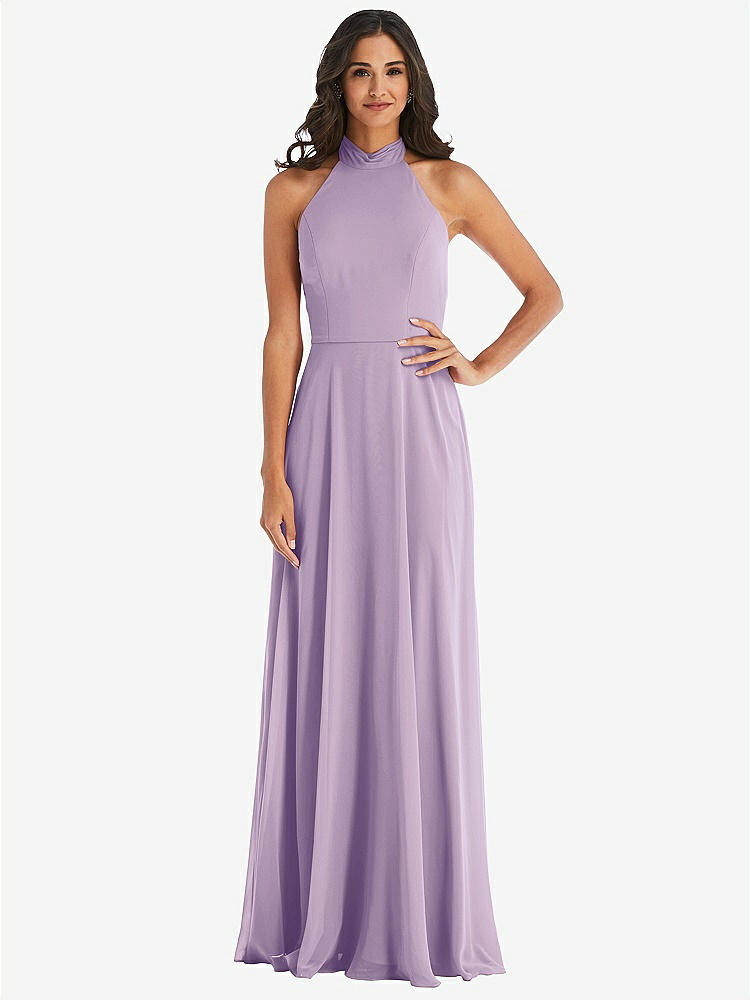 【STYLE: 1545】High Neck Halter Backless Maxi Dress【COLOR: Pale Purple】