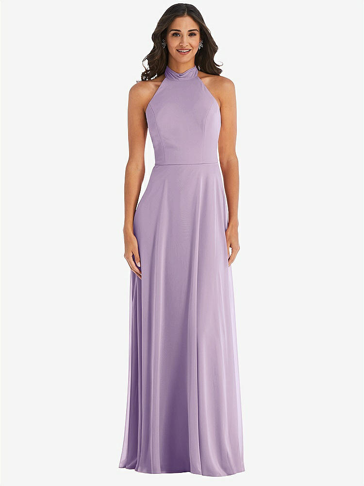 【STYLE: 1545】High Neck Halter Backless Maxi Dress【COLOR: Pale Purple】