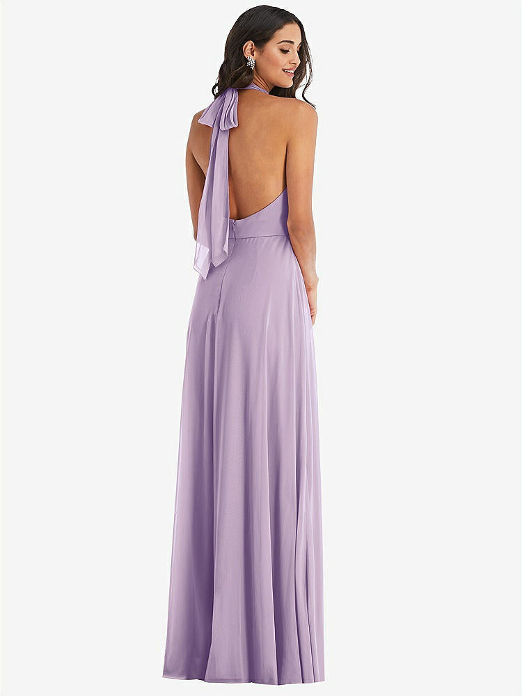 【STYLE: 1545】High Neck Halter Backless Maxi Dress【COLOR: Pale Purple】