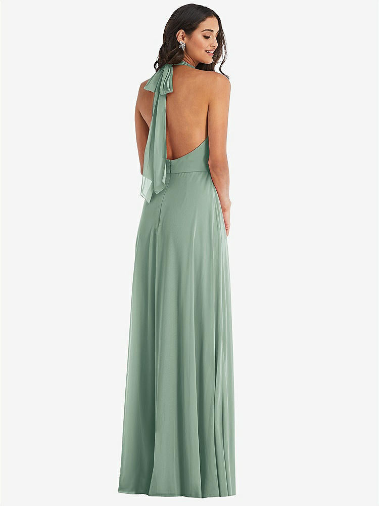 【NEW】【STYLE: 1545】高 首 ホルター バックレス マキシ ドレス【COLOR: Seagrass】【SIZE: 00-30W】