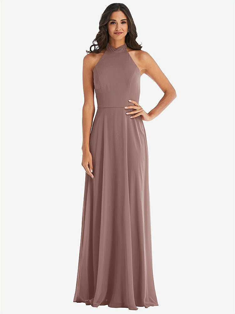 【NEW】【STYLE: 1545】高 首 ホルター バックレス マキシ ドレス【COLOR: Sienna】【SIZE: 00-30W】