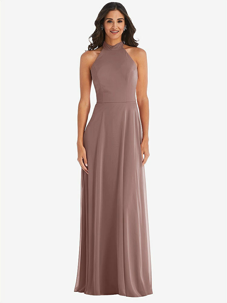 【NEW】【STYLE: 1545】高 首 ホルター バックレス マキシ ドレス【COLOR: Sienna】【SIZE: 00-30W】