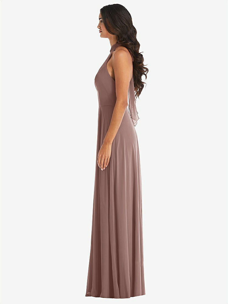 【NEW】【STYLE: 1545】高 首 ホルター バックレス マキシ ドレス【COLOR: Sienna】【SIZE: 00-30W】