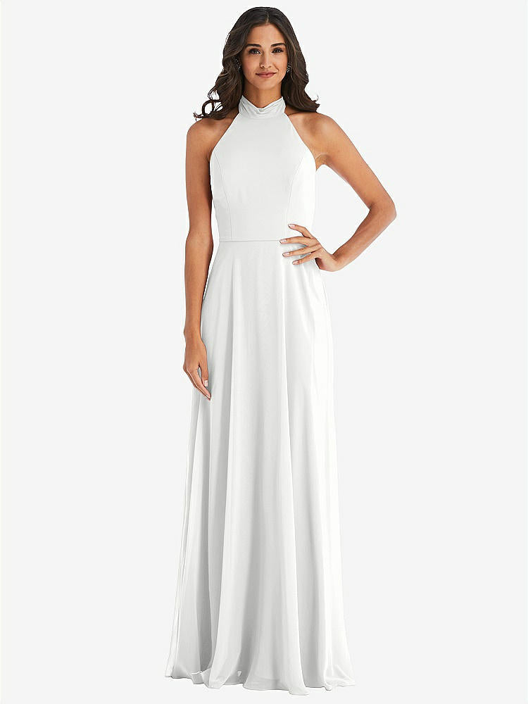 【STYLE: 1545】High Neck Halter Backless Maxi Dress【COLOR: White】