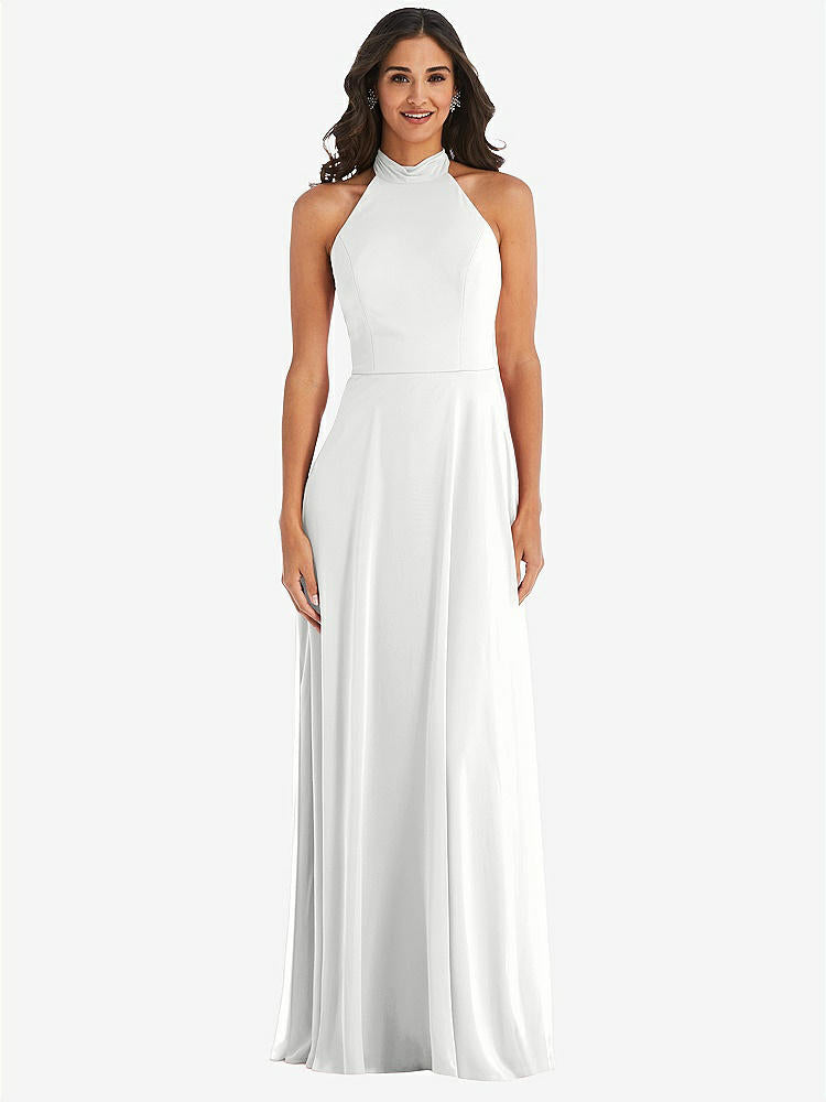 【STYLE: 1545】High Neck Halter Backless Maxi Dress【COLOR: White】