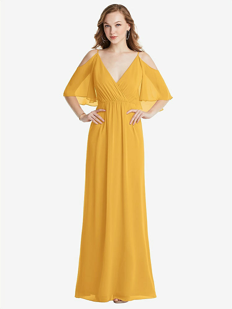 【NEW】【STYLE: 1547】コンバーチブル コールドショルダー ドレープ ラップ マキシ ドレス【COLOR: NYC Yellow】【SIZE: 00-30W】