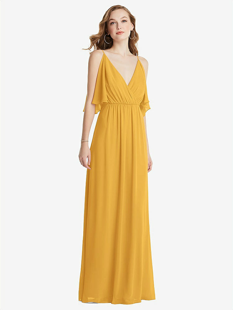 【NEW】【STYLE: 1547】コンバーチブル コールドショルダー ドレープ ラップ マキシ ドレス【COLOR: NYC Yellow】【SIZE: 00-30W】