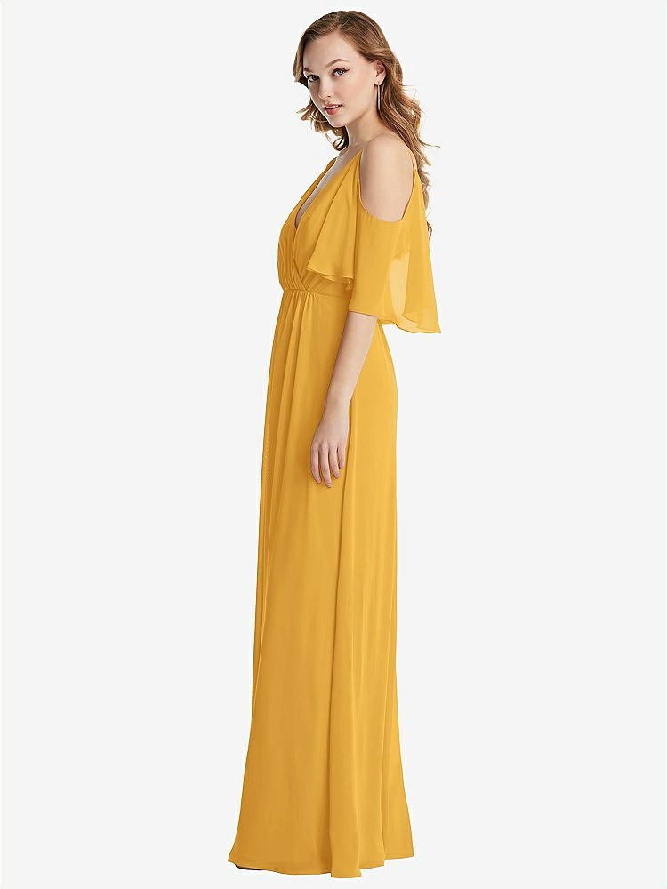【NEW】【STYLE: 1547】コンバーチブル コールドショルダー ドレープ ラップ マキシ ドレス【COLOR: NYC Yellow】【SIZE: 00-30W】