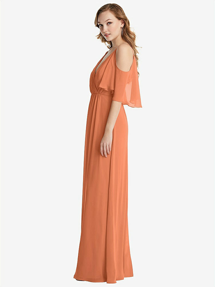 【NEW】【STYLE: 1547】コンバーチブル コールドショルダー ドレープ ラップ マキシ ドレス【COLOR: Sweet Melon】【SIZE: 00-30W】