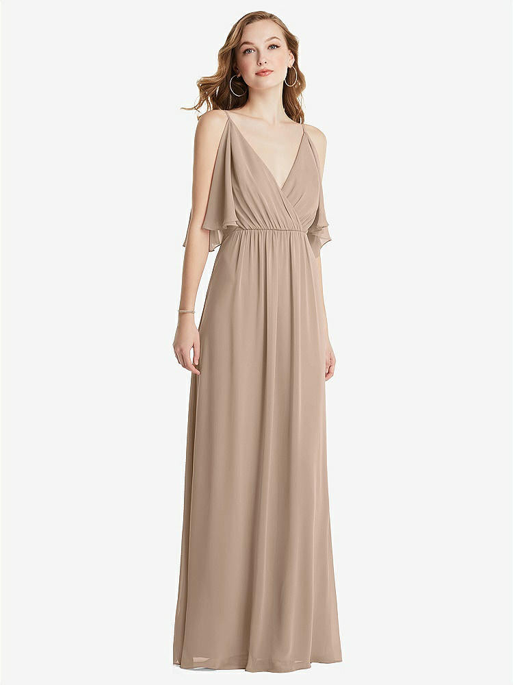 【NEW】【STYLE: 1547】コンバーチブル コールドショルダー ドレープ ラップ マキシ ドレス【COLOR: Topaz】【SIZE: 00-30W】