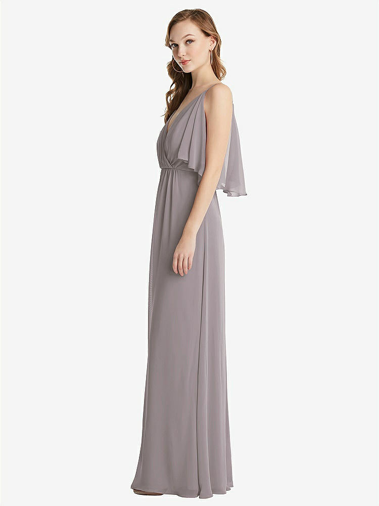 【NEW】【STYLE: 1547】コンバーチブル コールドショルダー ドレープ ラップ マキシ ドレス【COLOR: Cashmere Gray】【SIZE: 00-30W】