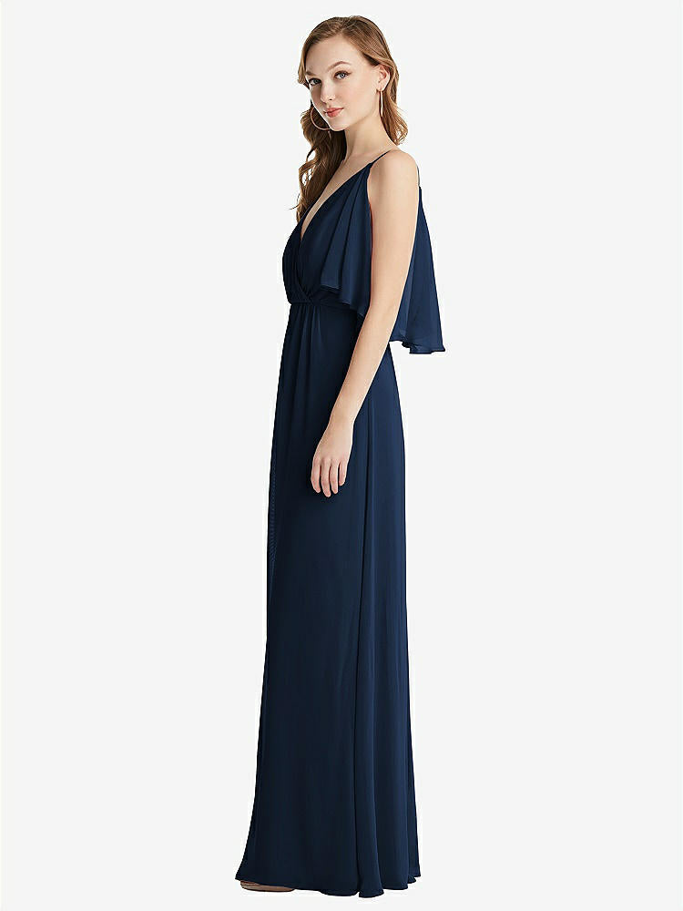【NEW】【STYLE: 1547】コンバーチブル コールドショルダー ドレープ ラップ マキシ ドレス【COLOR: Midnight Navy】【SIZE: 00-30W】