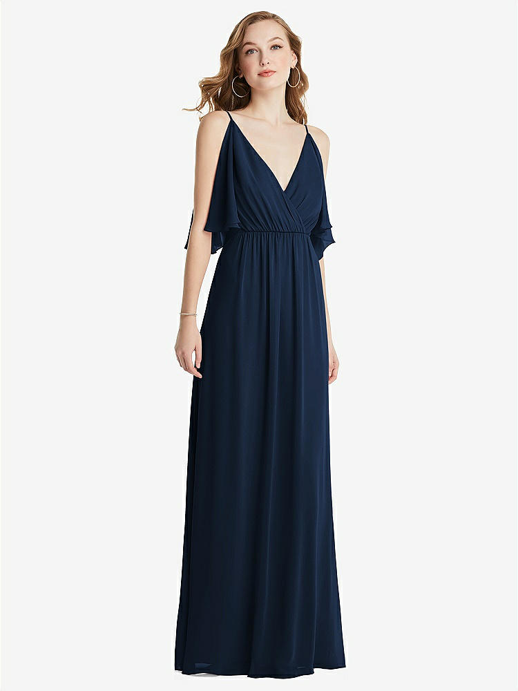 【NEW】【STYLE: 1547】コンバーチブル コールドショルダー ドレープ ラップ マキシ ドレス【COLOR: Midnight Navy】【SIZE: 00-30W】