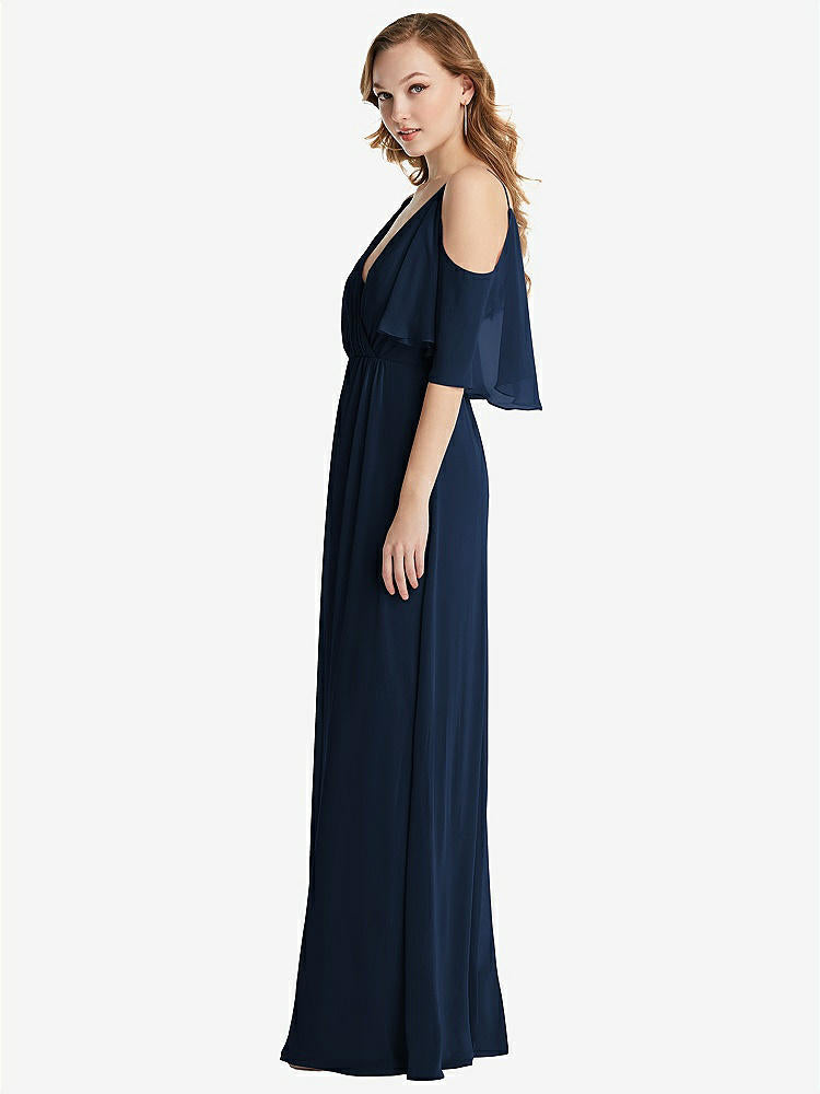 【NEW】【STYLE: 1547】コンバーチブル コールドショルダー ドレープ ラップ マキシ ドレス【COLOR: Midnight Navy】【SIZE: 00-30W】