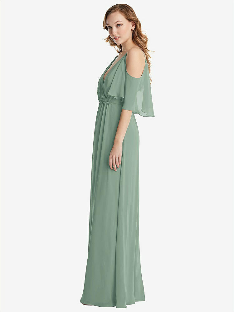 【NEW】【STYLE: 1547】コンバーチブル コールドショルダー ドレープ ラップ マキシ ドレス【COLOR: Seagrass】【SIZE: 00-30W】