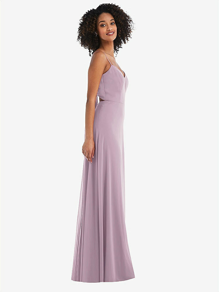 【STYLE: 1548】Tie-Back Cutout Maxi Dress with Front Slit【COLOR: Suede Rose】