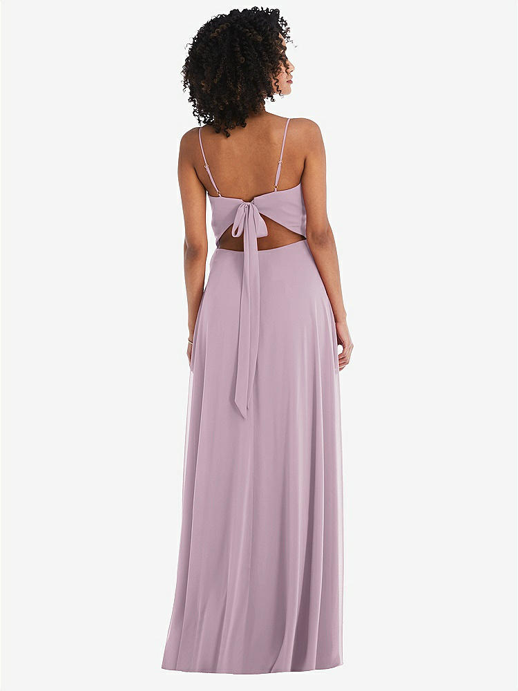 【STYLE: 1548】Tie-Back Cutout Maxi Dress with Front Slit【COLOR: Suede Rose】