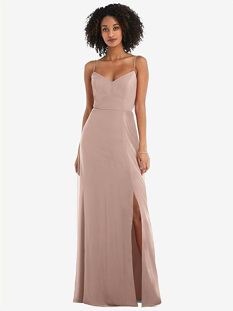 【NEW】【STYLE: 1548】ネクタイバック カットアウト マキシ ドレス 前面 スリット【COLOR: Bliss】【SIZE: 00-30W】