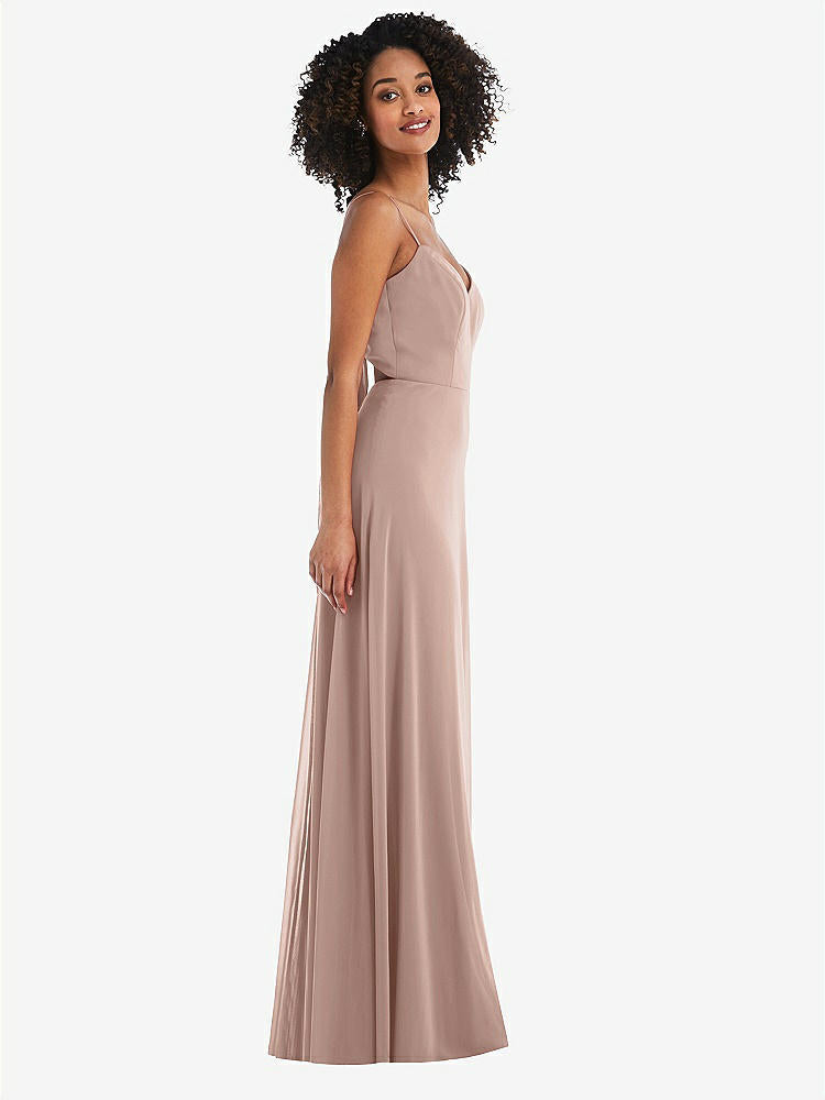 【NEW】【STYLE: 1548】ネクタイバック カットアウト マキシ ドレス 前面 スリット【COLOR: Bliss】【SIZE: 00-30W】