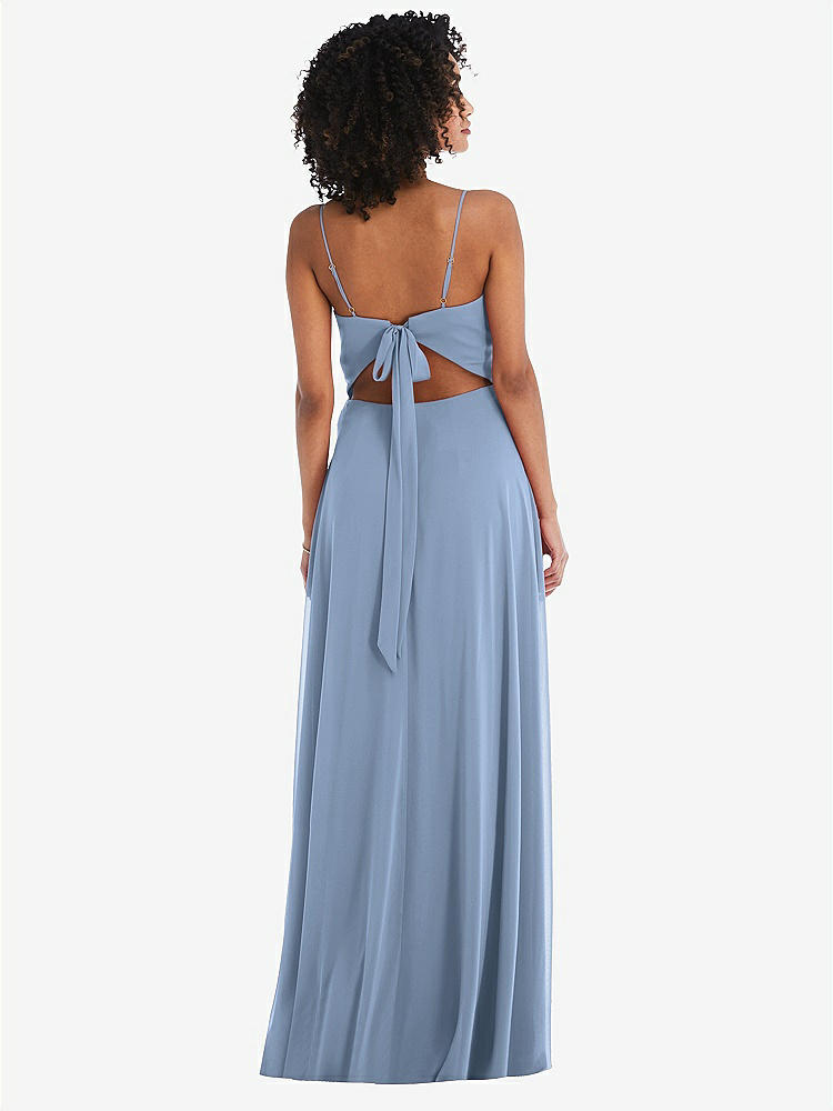 【STYLE: 1548】Tie-Back Cutout Maxi Dress with Front Slit【COLOR: Cloudy】