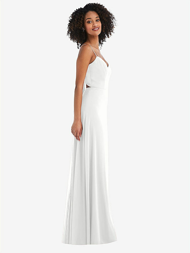 【STYLE: 1548】Tie-Back Cutout Maxi Dress with Front Slit【COLOR: White】