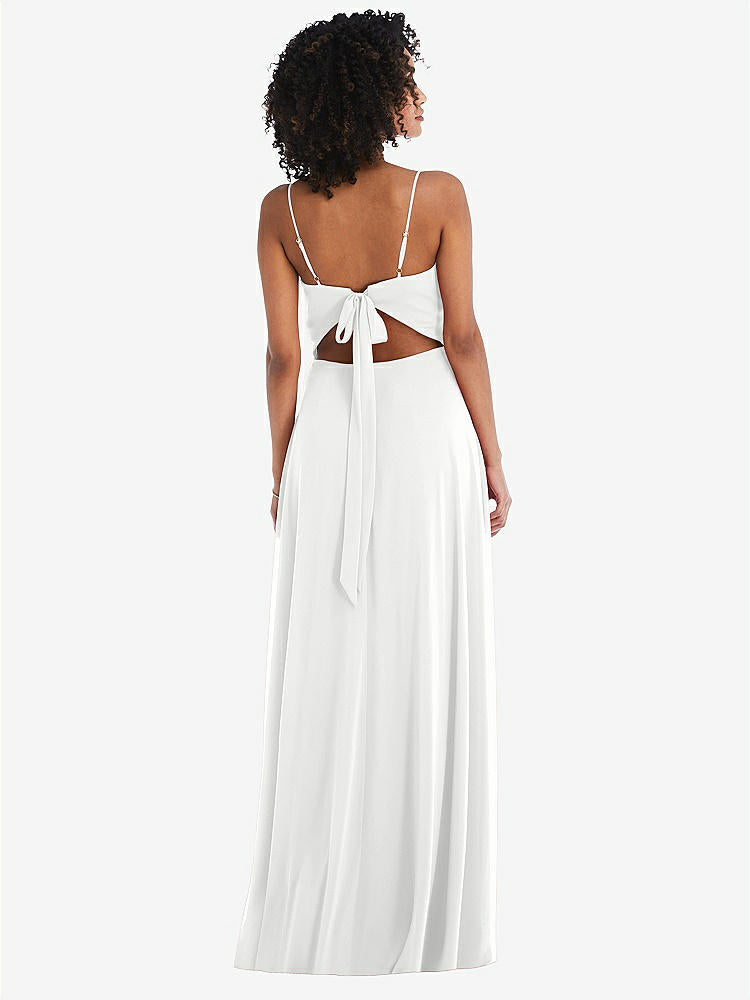【STYLE: 1548】Tie-Back Cutout Maxi Dress with Front Slit【COLOR: White】