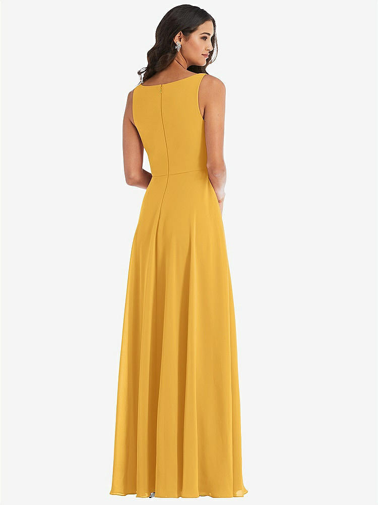 【NEW】【STYLE: 1549】ディープ Vネック シフォン マキシ ドレス【COLOR: NYC Yellow】【SIZE: 00-30W】