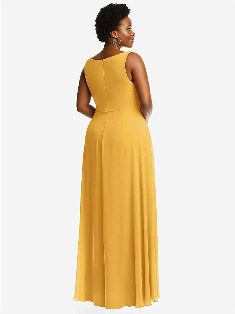 【NEW】【STYLE: 1549】ディープ Vネック シフォン マキシ ドレス【COLOR: NYC Yellow】【SIZE: 00-30W】