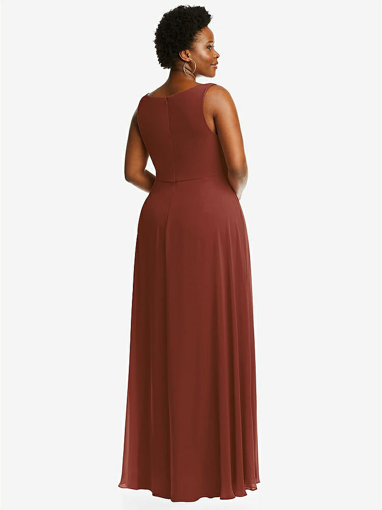 【NEW】【STYLE: 1549】ディープ Vネック シフォン マキシ ドレス【COLOR: Auburn Moon】【SIZE: 00-30W】