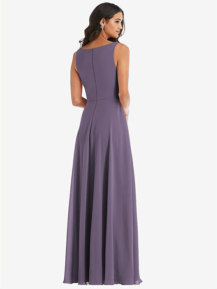 【STYLE: 1549】Deep V-Neck Chiffon Maxi Dress【COLOR: Lavender】